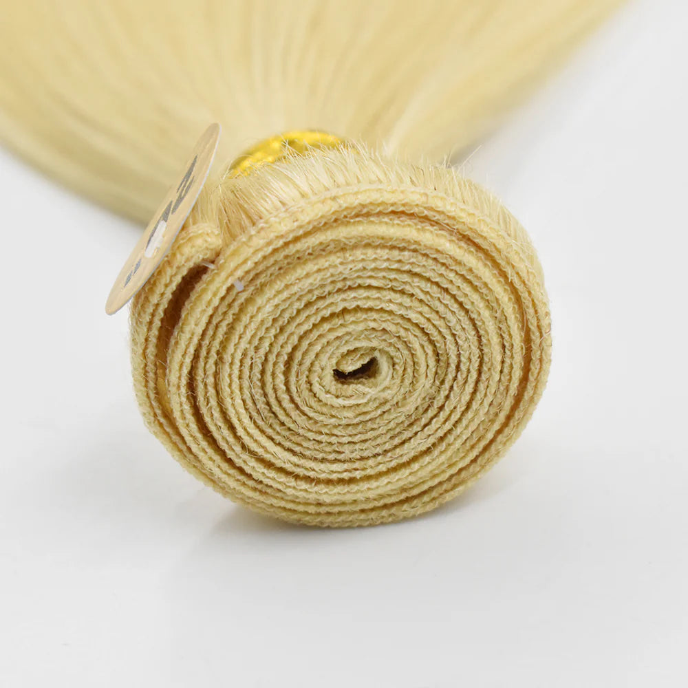 613 Blonde Color Straight Hair Bundles High Quality Virgin Hair
