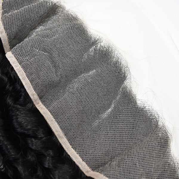 13x4 Transparent Lace Frontal Deep Wave Hair High Quality Virgin Hair