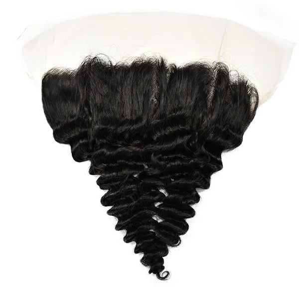 13x4 Transparent Lace Frontal Deep Wave Hair High Quality Virgin Hair