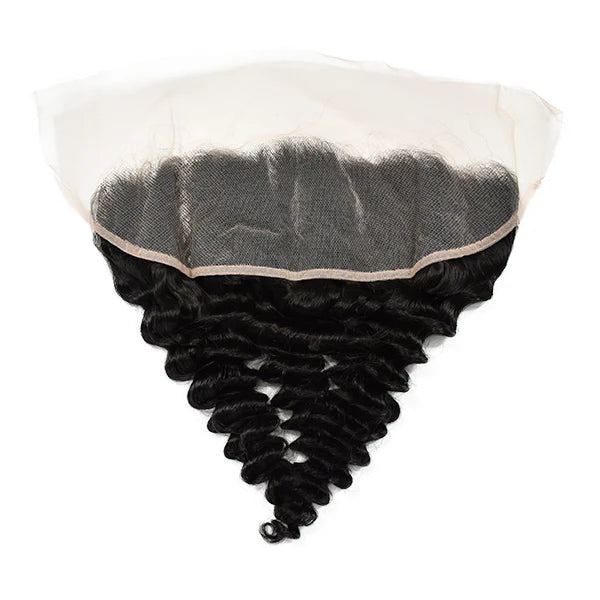 13x4 Transparent Lace Frontal Deep Wave Hair High Quality Virgin Hair