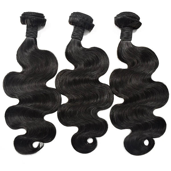 Body Wave Hair 3 Bundles With 13X6 HD Lace Frontal High Quality Virgin Hair